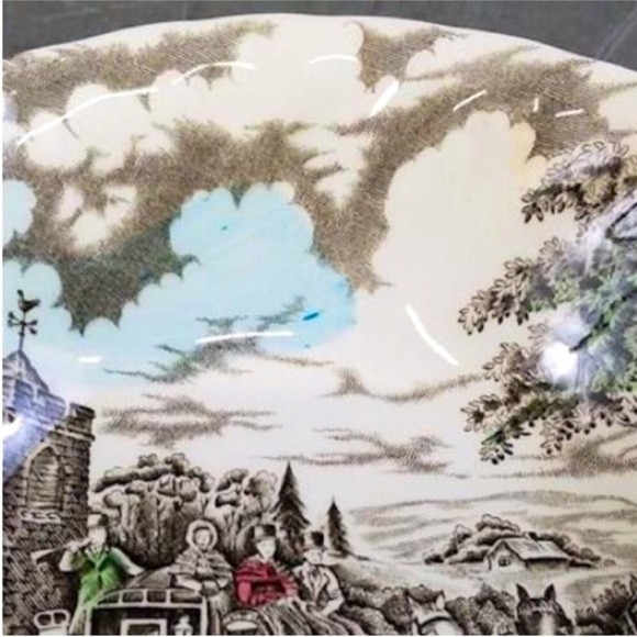Vintage scenic dinner Bowl - Picture 8 of 10